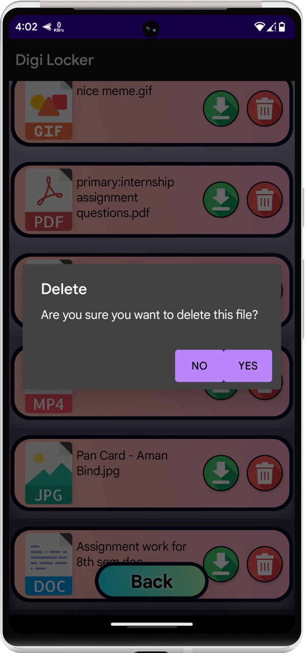 Digi-Locker App - Android
